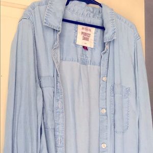 Denim button down shirt